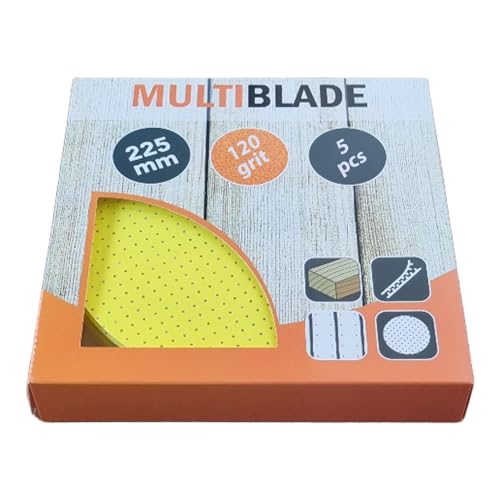 Multiblade Professioneller Klett Deckenschleifer schleifpapier, Korn 120, 5 Stück