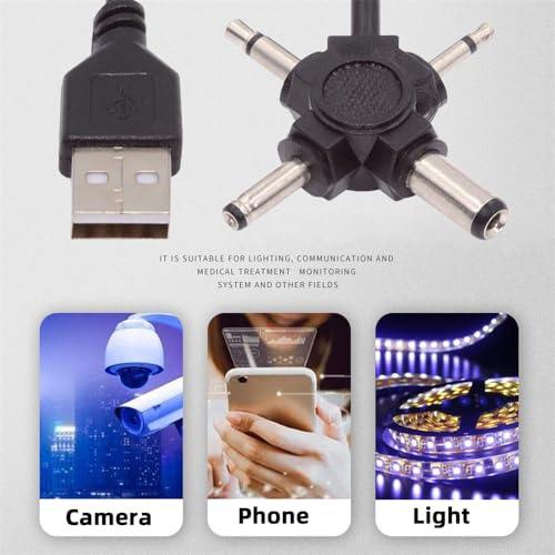 Cable conector USB 2.0 tipo A macho a 4 en 1 DC 5V miniatura 4