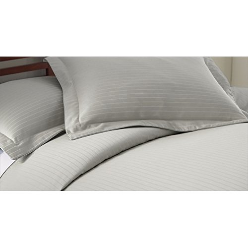 Buy Pacific Coast Textiles Damask Stripe Duvet Set, Champagne, Queen