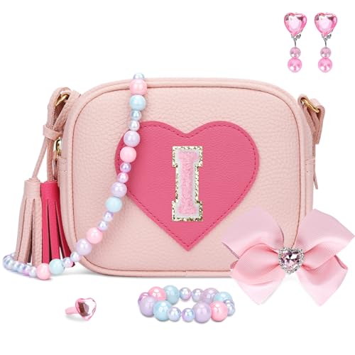 Image of KKXIU Birthday Gifts for Girls Initial Toddler Purse Cute Kids Crossbody Bag