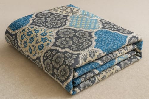 Image of 3D Printed 144 Tc Microfiber Double Bedsheet with 2 King Size Pillow Covers Breathable | Wrinklfree | Summer | Topsheet (90 x 90 Inches)