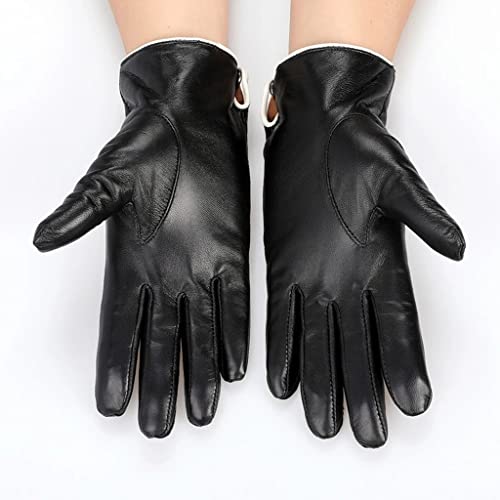 Guantes de cuero para mujer ideales para viajes de invierno y paseos urbanos diario 3