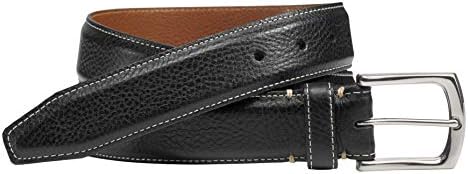 Johnston & Murphy Men’s Topstitched Leather Belt