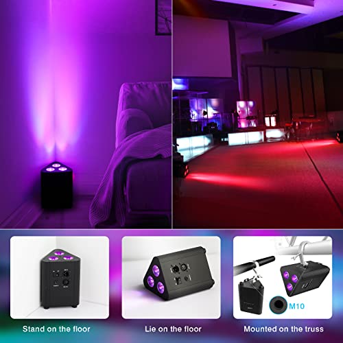 Wireless Rechargeable Stage Par Light - Oppsk Rgbw 4 In 1 Battery Powered Stage Lights By Remote And Dmx Control For Dj Live Show Wedding Party Event Church Stage Lighting #TOP5