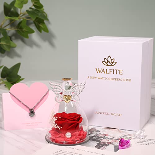 Angel Preserved Flowers,Forever Angel Rose,Glass Flowers,Preserved Rose,Angel Gifts For Women,Glass Rose Flower,Artificial Rose,Valentine Day,Birthday Present, Mothers Day #TOP1