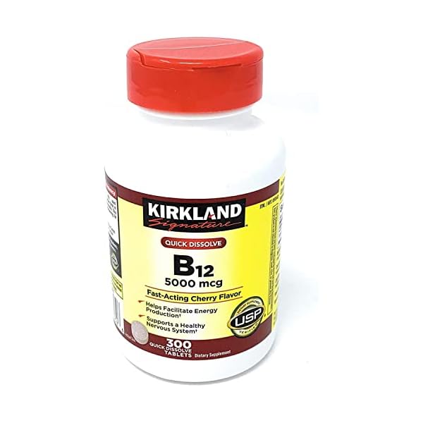 Adema Kirkland-Signature Quick Dissolve B-12 5000 mcg, 300 Tablets Dietary Supplement