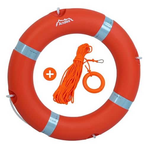 Andes 2.5kg Adult Life Ring Buoy Orange Life Saving Swimming Pool Equipment EC Approved
