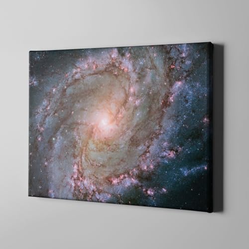 Cuadro del telescopio Hubble para salón, lienzo mediano de la galaxia Messier 83 Spiffing Prints 2