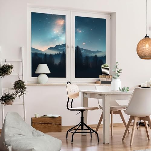 Vinilo Decorativo Stained Glass Rustic Forest 2 piezas miniatura 5
