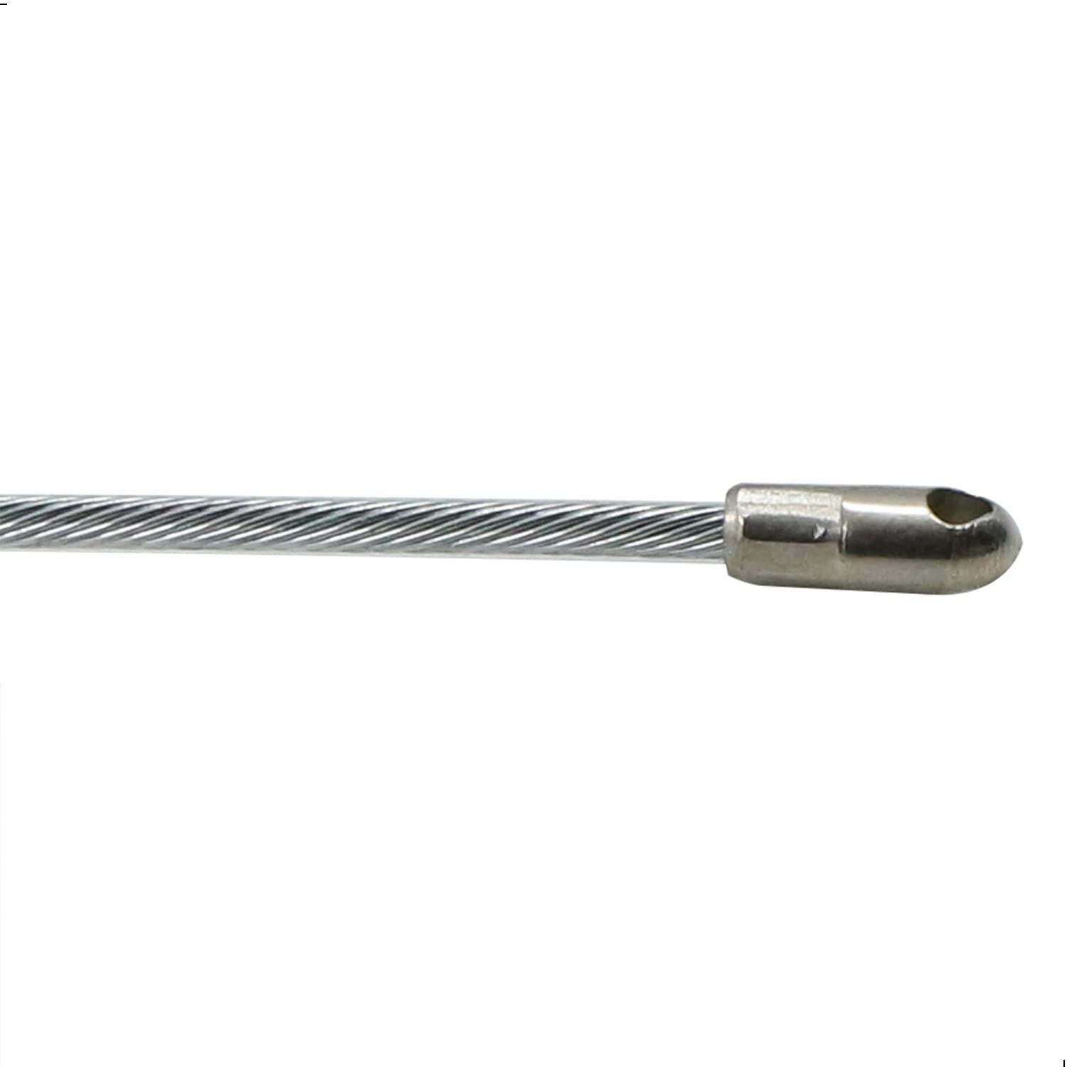 Sonda Tiracavi Passacavi Elettricista - Aid Wire Cable Cavo Threading Dispositivo Kit di Strumenti Per L’Installazione di Cavi, Diametro 3 mm, 5 M, Argento, con Molla di Guida