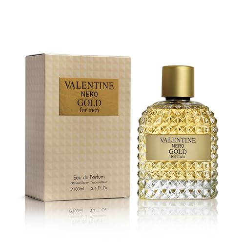 URBAN COLLECTION Valentine Nero Gold Cologne for Men, Warm Spicy ...