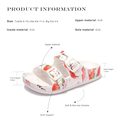 Image of FUNKYMONKEY Kids EVA Slides Waterproof Slip-on Pool Sandals for Boys Girls