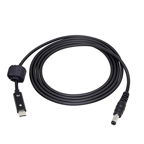 CERRXIAN 4.9ft 65W PD USB Type C Male Input to 5.5mm x 2.1mm Power Charging Cable for Laptop (5521)