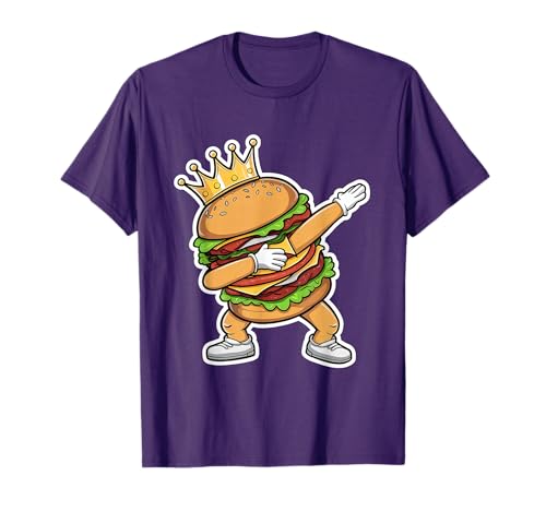 King of Burger Dab Dancing Funny Hamburger T-Shirt
