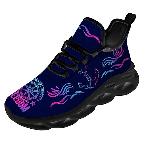 Anchor Shoes for Women Men Road Running Walking Tennis Breathable Lightweight Sneakers Sailor Shoes Gifts for Men Women2