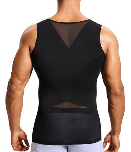 Mens Compression Shirt Slimming Body Shaper Vest Sleeveless Undershirt Tank Top Tummy Control Shapewear for Men2