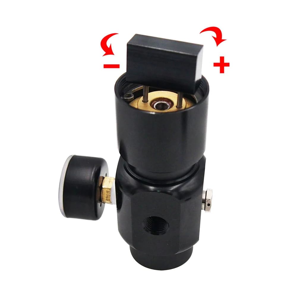 HPA Paintball Pressure Regulator with G1/2-14 Thread,Input 1500 PSI, Output 0-130 PSI, Suit for Pneumatic Air Tools