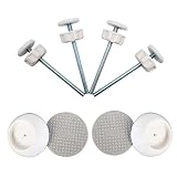Baby Gate Guru Extra Long M8 (8mm) Spindle Rods + Small Wall Protectors Bundle (White)
