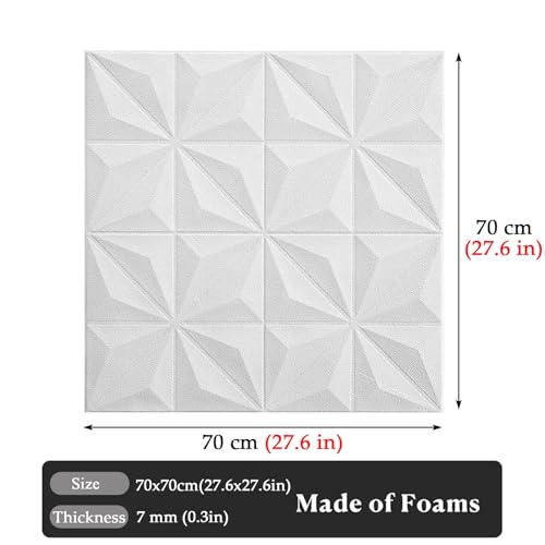 Papel tapiz decorativo 3D lavable en espuma de PVC blanco para aislar techos 8