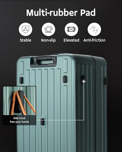 CENSEN Checked Luggage, Large Suitcase 29 Inch Trunk Luggage with Spinner Wheels, Lightweight ABS+PC Hard Shell with Aluminum Frame, Top Opening, TSA Lock の商品画像 4