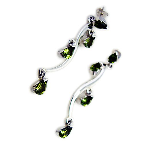 Boucles d'oreilles péridot poire en argent pour illuminer votre style - 4