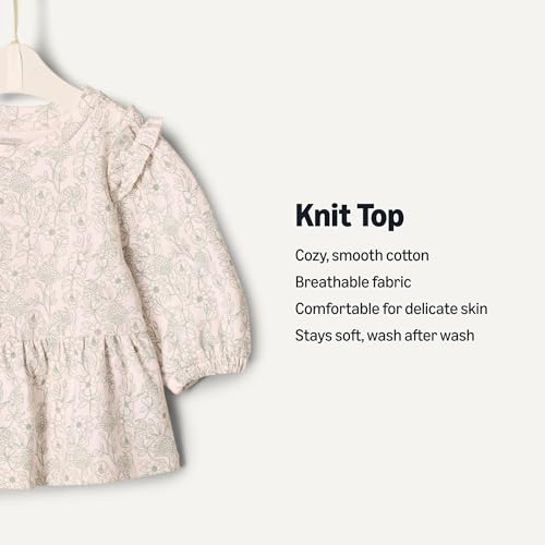 Image of Amazon Essentials x Sofia Grainge Toddler and Baby Girls' 3 /4 Sleeve Knit Top