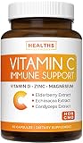 Immune Support - Vitamin C with Zinc, Vitamin D, Elderberry & Echinacea (Non-GMO) Immune System Boos