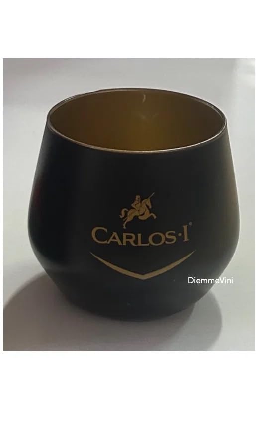 Carlos I Brandy de Jerez Solera Gran Reserva, Invecchiato 12 Anni in Botti di Rovere, 40% Vol, 700 ml, con Bicchiere da Degustazione
