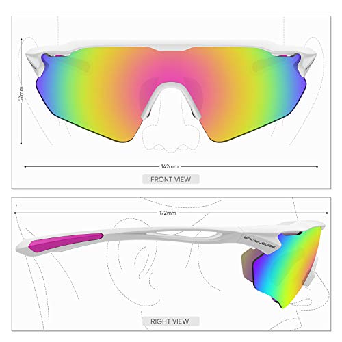 Image of Cycling Glasses, TR90 Unbreakable Frame Polarized Anti-UV400 Sports Sunglasses
