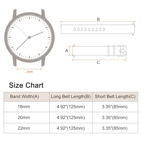 HARFINGTON Quick Release Silicone Watch Band for Men & Women