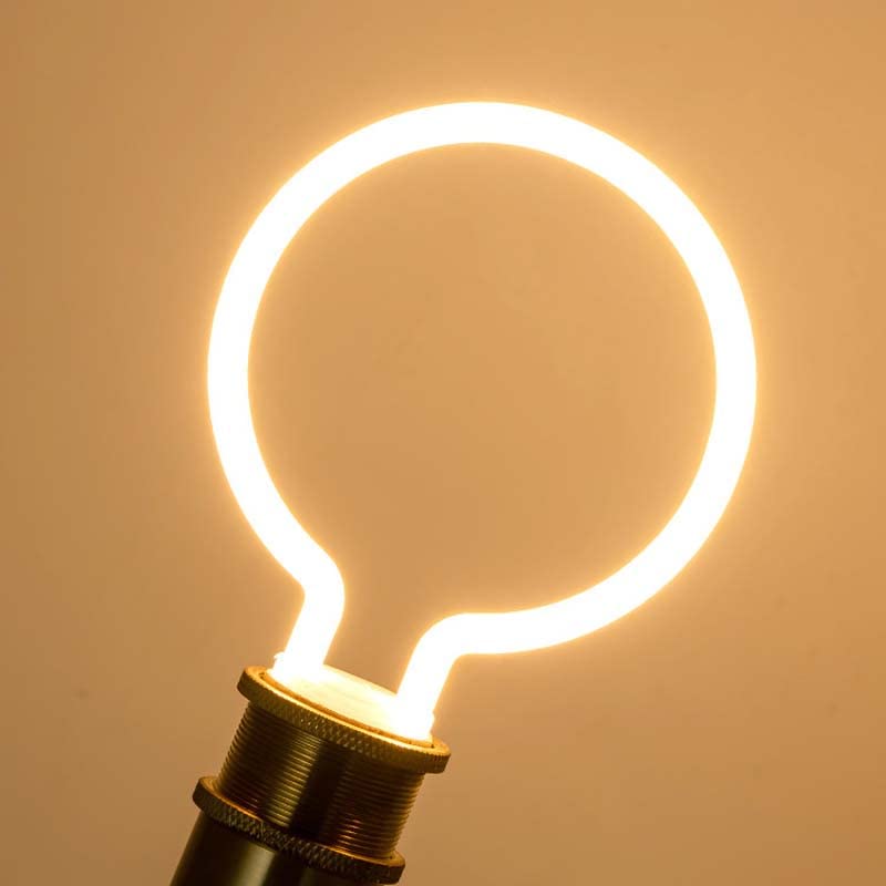 lampadine 10 Pezzi AC85-265V. Luci Rotonde E27 4W LED. Fonte di Luce Flessibile in plastica Fonte Luminosa Calda Bianca 95 * 135 (mm)