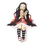 Zueledu Demon Slayer Figure Eat Rice Balls Nezuko Kamado Figures Anime Devil Slayer Desktop Decor Collection Toy Birthday Gift