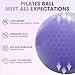 PAETA Pilates Ring Set – 14” Magic Circle (38 lbs Resistance), 9.8” Pilates Ball, 5 Resistance Bands, and Exercise Guide Included for Home Workouts(Purple)