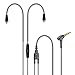 TENNMAK MMCX Detachable Cable with Remote and Microphone for TENNMAK PRO Piano Trio & Other MMCX Earphones- Transparent Black Color (with mic)