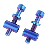 UHDFBDHF 2個 M5x30mm チタンボルトナットワッシャー サイクリング用 トムソンシートポスト(バーントブルー)