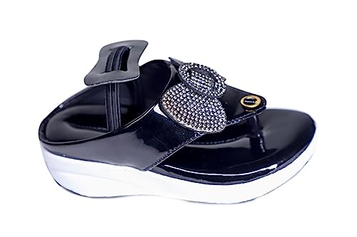 Image of fancy sandal for Cute Baby girl's 3 to 8 year with white, pink,black in beautiful colour with Angle look fashion butterfly and flower design sandal