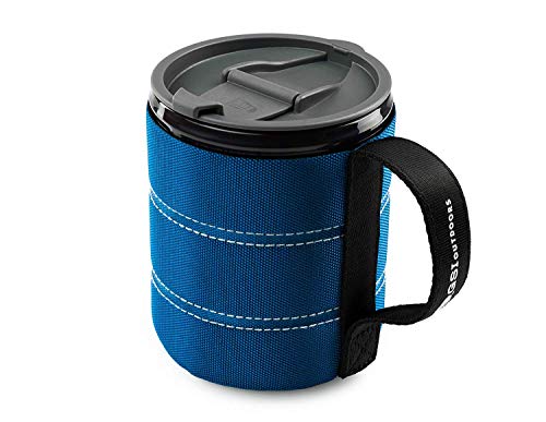 GSI Outdoors Insulated Infinity Backpacker Mug for Camping, Sturdy and Lightweight, Blue , 17 fl oz