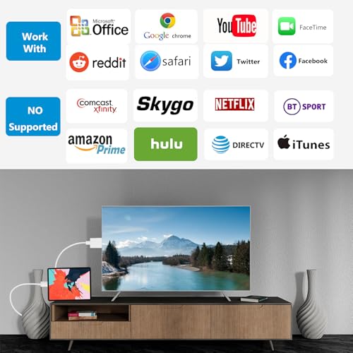 Image of KikoSaka Lightning to HDTV Cable for iPhone Digital AV Adapter | 1080P HD Video Sync Screen Connector iPhone 14 /13 /12 /11 /X /8 /7 to HDTV for TV Projector Monitor 6.6FT Woven White