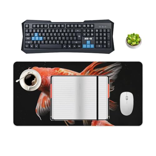 Desk Pad Protector Extended Red Carp Fish 30x60 cm miniatura 4