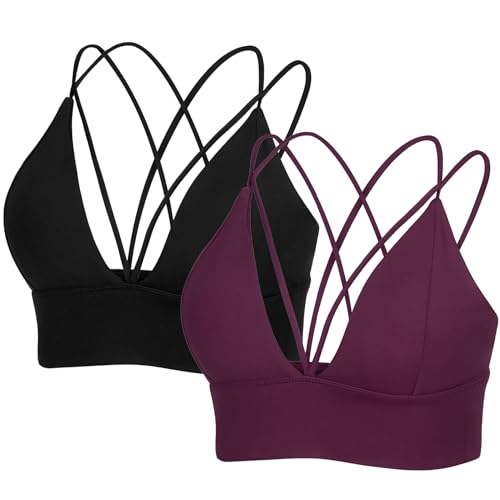 Image of MotoRun Bralettes for Women, Strappy Sports Bra Push up Bralette Sexy Bras Rave Top