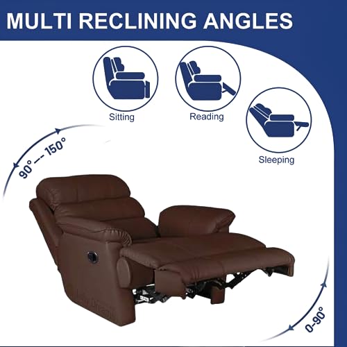 Image of Elegant Recliner Sofa 1 Seater - Supreme Comfort, Durable Manual Recliner Chair Design, and 5-Year Warranty for Reliability