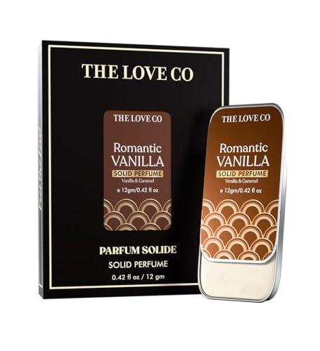 Image of THE LOVE CO. Romantic Vanilla Solid Perfume for Men & Women 12gm | Long-Lasting Floral Fragrance Balm | Alcohol-Free, Travel-Friendly, Pocket Perfume Stick | Luxury Scent