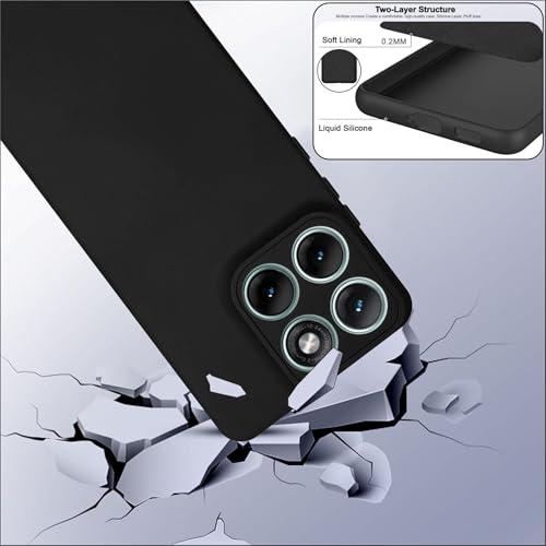Image of SBMS Silicone Back Cover Case for Motorola Moto Edge 70 Fusion 5G | Soft Micro-Fibre Lining Inside | Camera Protection Bump | Shockproof Back Cover Case for Moto Edge 70 Fusion (Black)