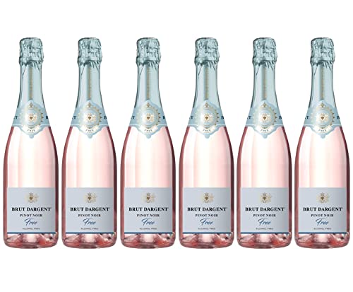 Brut Dargent Free Pinot Noir - Vin Rosé Pétillant Sans Alcool - Origine : France (6 x 0.75 L)