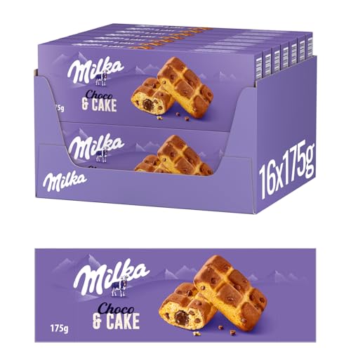 Milka Cake & Choc – Mini-Kuchen mit zarter Alpenmilch-Schokolade und flüssigem Schokoladenkern – 16 x 175g