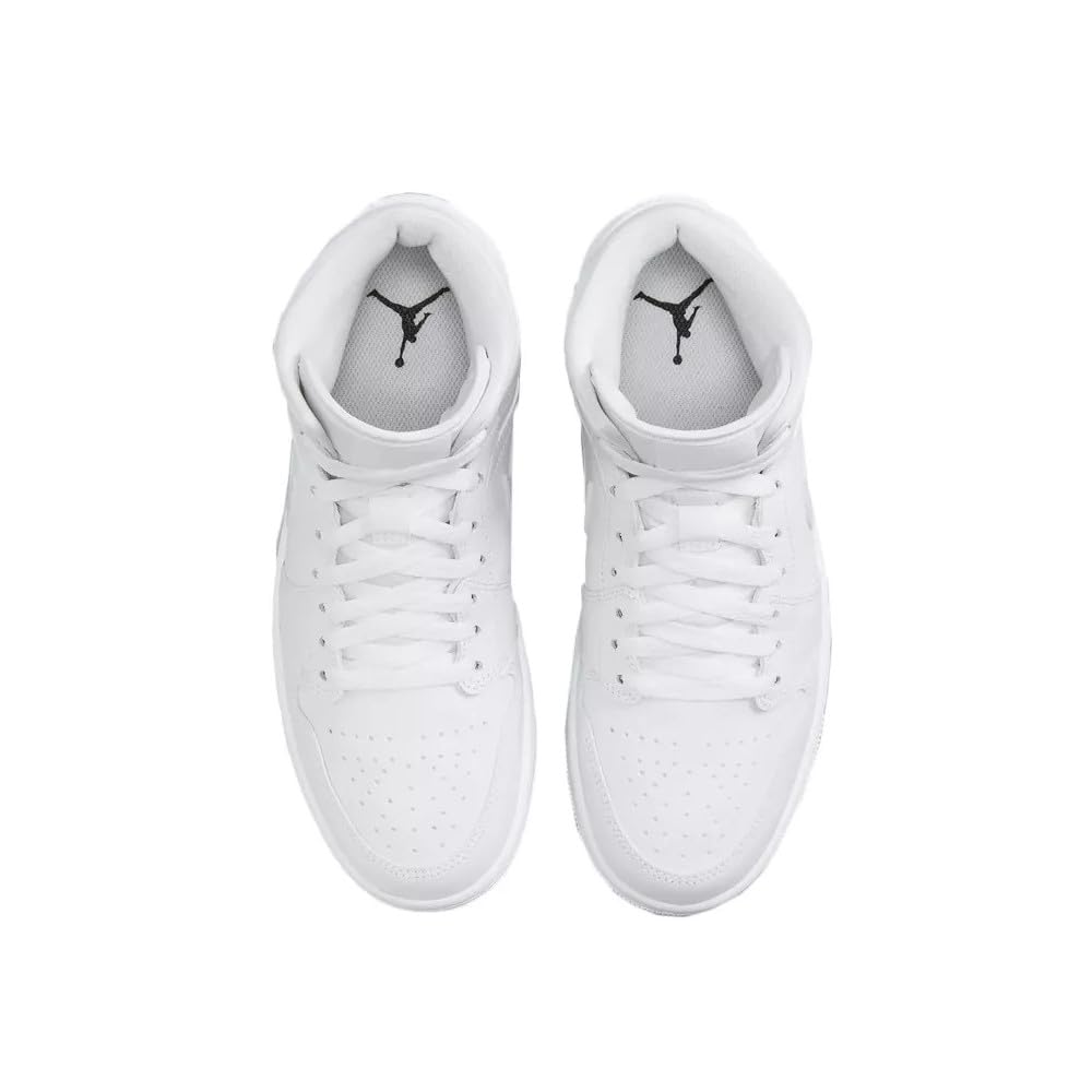 NIKE Wmns Air Jordan 1 Mid, Sneaker Mujer, White/White-White, 42 EU