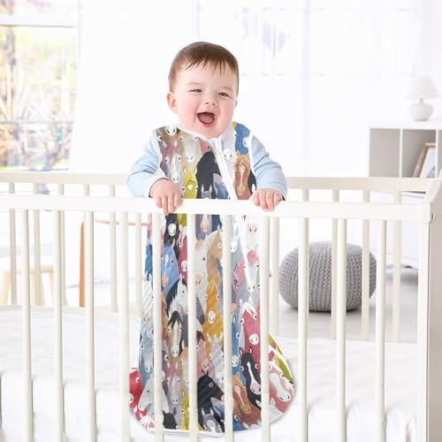 Image of vvfelixl Bright Funny Dinosaurs Baby Sleeping Bag Sleep Sack,Baby Wearable Blanket Sleep Suit for 0-6 Months