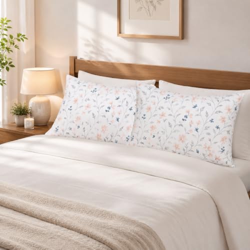 Image of Microfiber Pillow Cover 17x27 Inch (Pack of 2) | Soft & Durable | Ideal for Bed & Sofa Neutral Natural