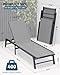 FHVIT Aluminium Chaise Lounge Chair Outdoor, faltbar Patio Lounge Chair Assemble-Free, Pool Lounge Chairs mit 5 verstellbaren Rückenlehnen
