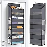 WISELIFE Over The Door Organizer Storage with 4 Large Pockets Door Hanging Organizer with Clear Windows behind...